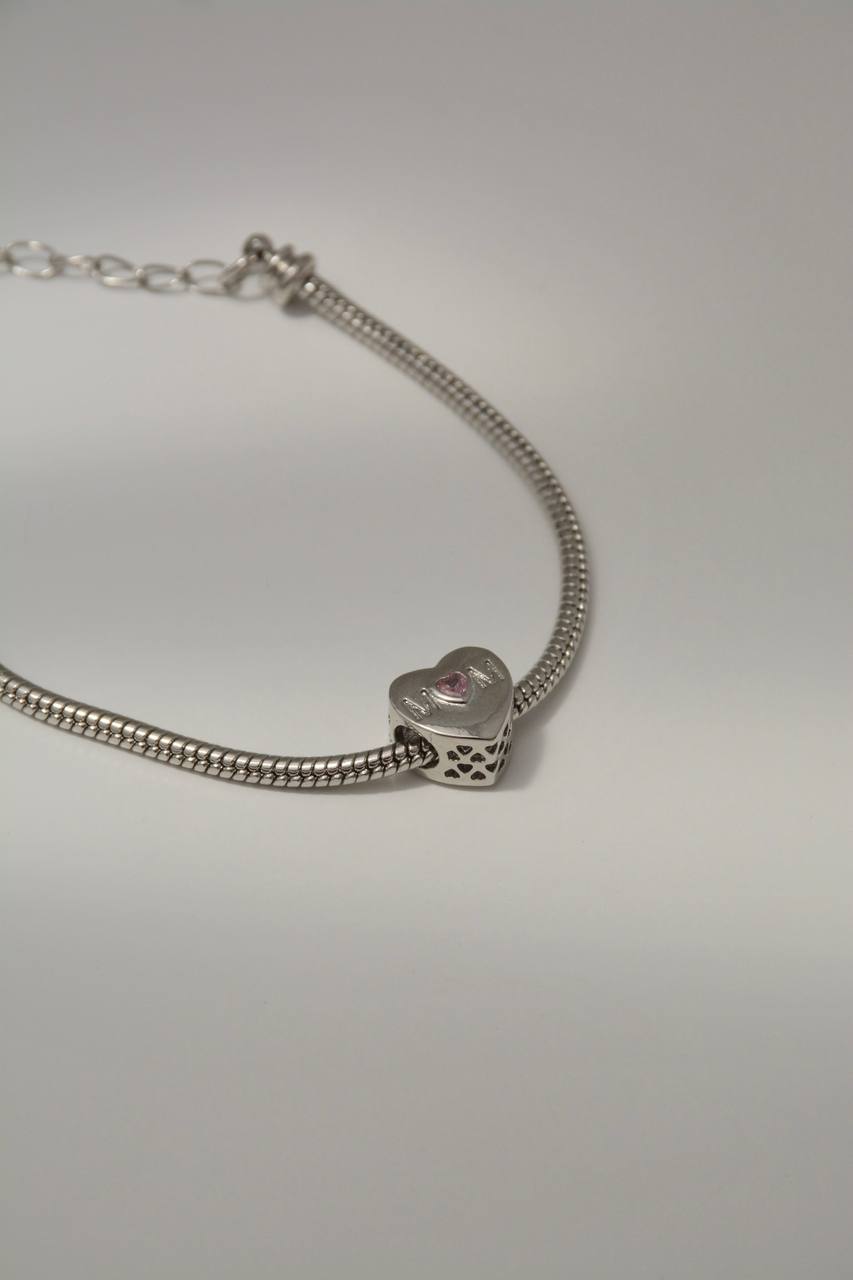 BRAZALETE CORAZÓN MOM PLT