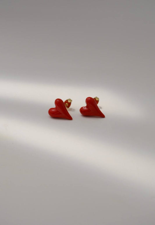 TOPO CORAZÓN ALARGADO ROJO