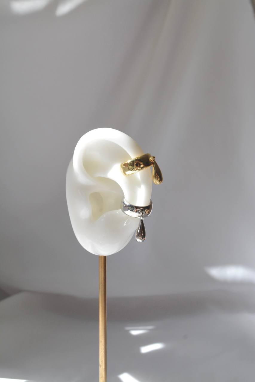 EARCUFF CON GOTA COLGANTE