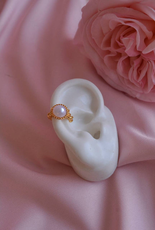 EARCUFF TRENZADO Y PERLA*