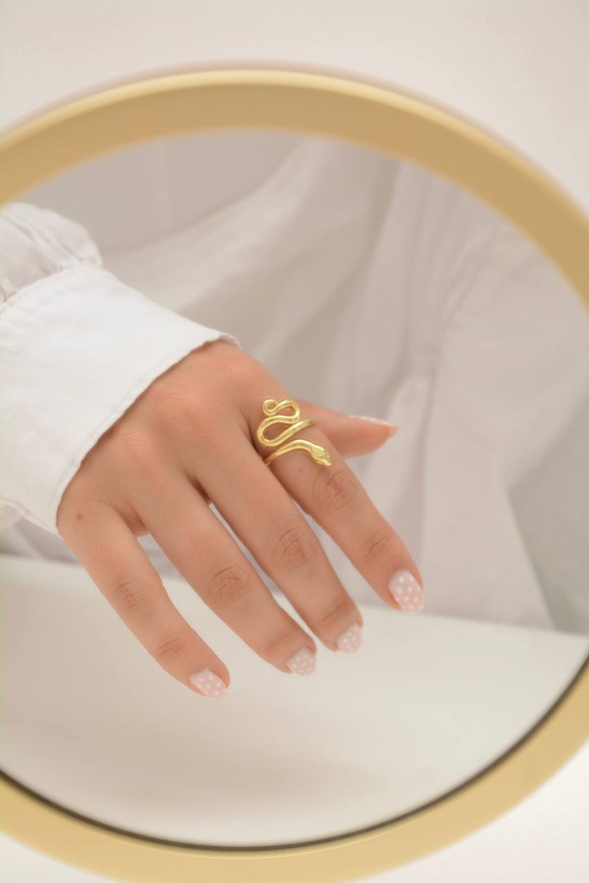 ANILLO SERPIENTE DORADO