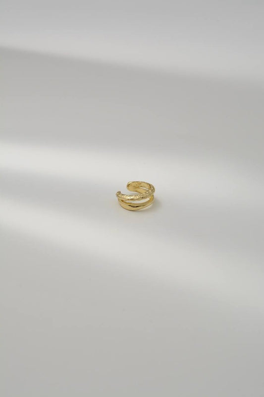 EARCUFF DOBLELISO Y RAYADO