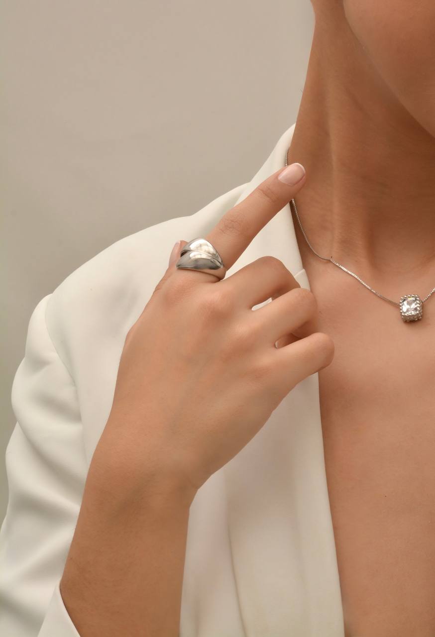 ANILLO ANCHO DOBLE PLT Y DOR