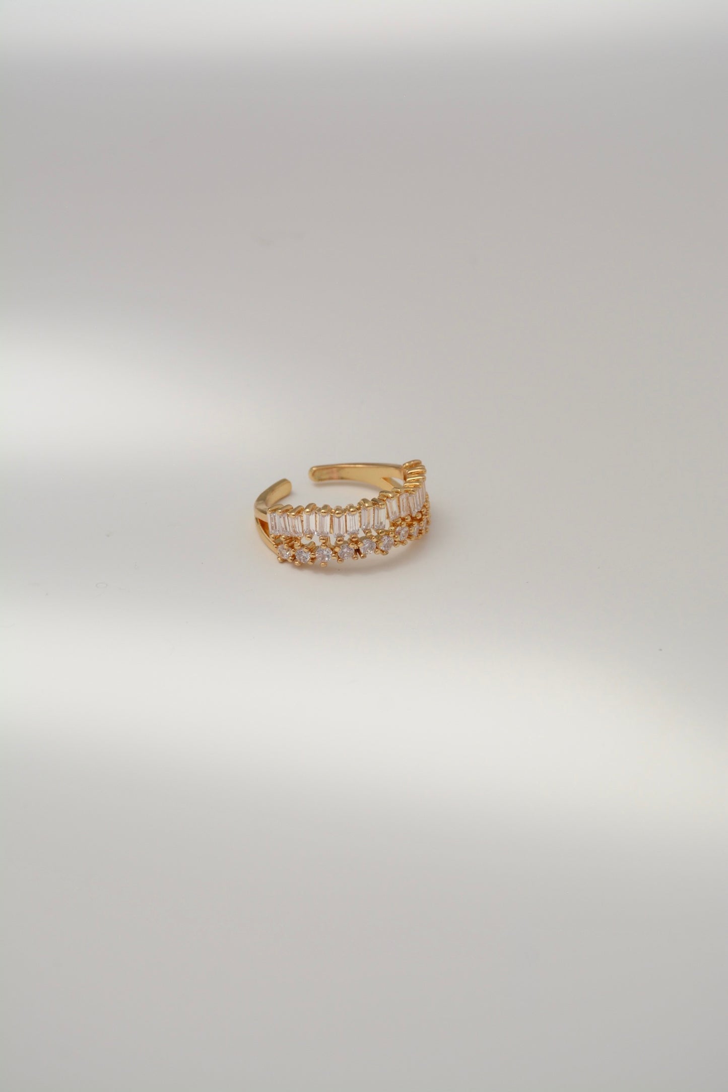 ANILLO DOBLE BLANCO LINEA CIRCONES