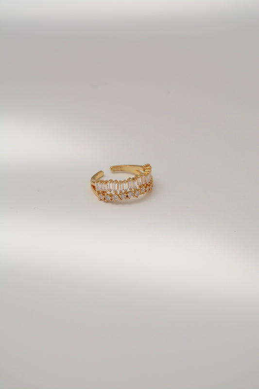 ANILLO DOBLE BLANCO LINEA CIRCONES