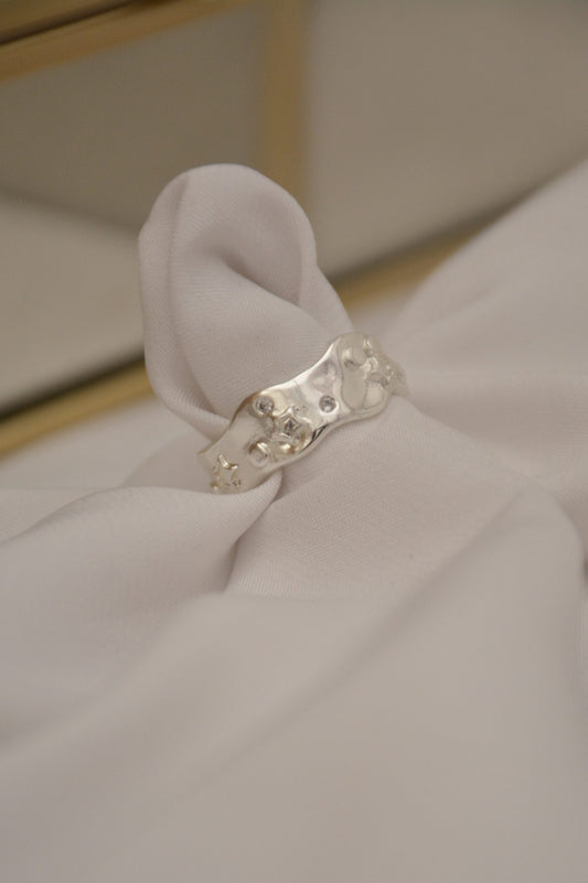 ANILLO ESTRELLAS Y BRILLO PLT