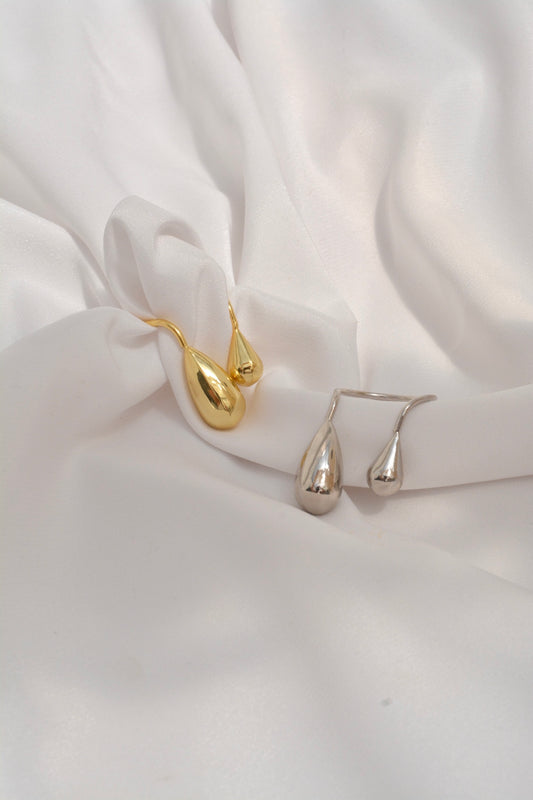 ANILLO DOBLE GOTA CAIDA PLT Y DOR