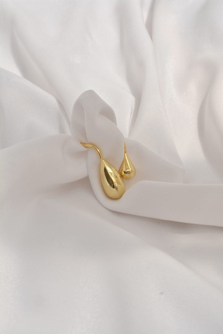 ANILLO DOBLE GOTA CAIDA PLT Y DOR