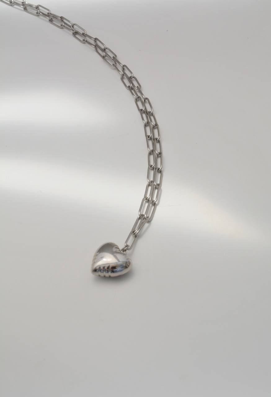 CADENA CLIP CORAZÓN GLOBO PLT