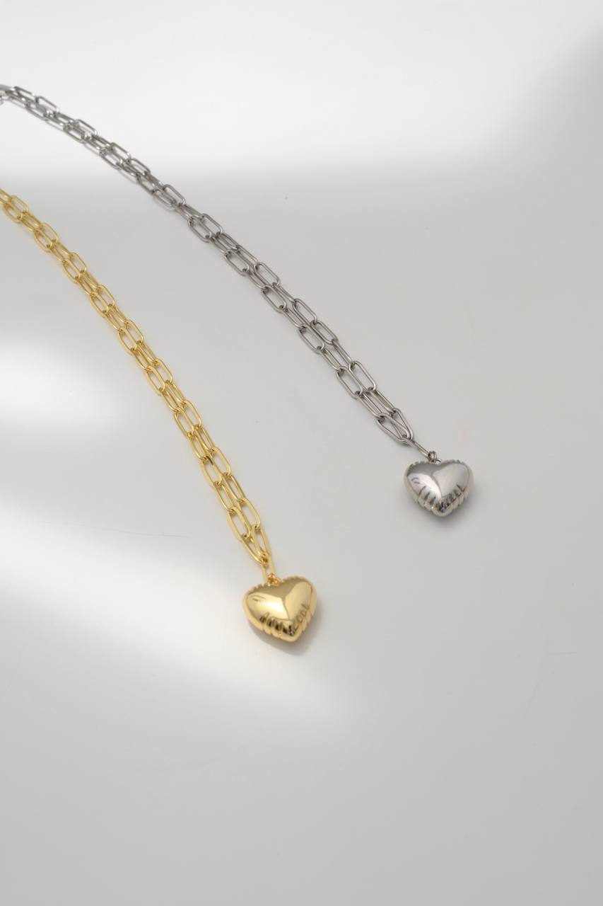 CADENA CLIP CORAZÓN GLOBO PLT
